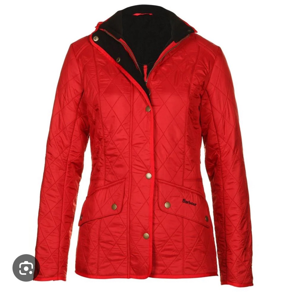 Barbour Polarquilt Calvary Jacket Red USA 4